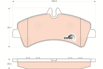 Conjunto de 4 pastilhas de freio COTEC TRW GDB1699