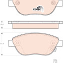 Conjunto de 4 pastilhas de freio COTEC TRW GDB1701
