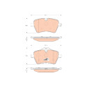 Conjunto de 4 pastilhas de freio COTEC TRW GDB1712