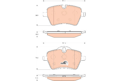 Conjunto de 4 pastilhas de freio COTEC TRW GDB1712