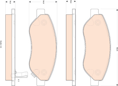Conjunto de 4 pastilhas de freio TRW GDB1713