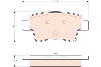 Conjunto de 4 pastilhas de freio TRW GDB1714