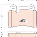 Conjunto de 4 pastilhas de freio COTEC TRW GDB1722