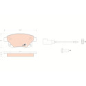 Conjunto de 4 pastilhas de freio COTEC TRW GDB1725