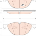 Conjunto de 4 pastilhas de freio COTEC TRW GDB1728