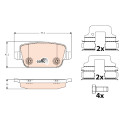 Conjunto de 4 pastilhas de freio COTEC TRW GDB1732