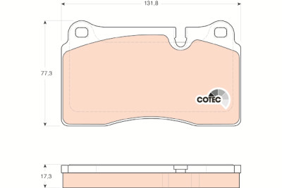 Conjunto de 4 pastilhas de freio COTEC TRW GDB1743