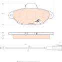 Conjunto de 4 pastilhas de freio COTEC TRW GDB1745