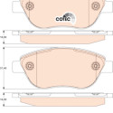 Conjunto de 4 pastilhas de freio COTEC TRW GDB1750