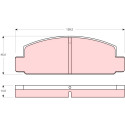 Conjunto de 4 pastilhas de freio TRW GDB176