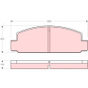 Conjunto de 4 pastilhas de freio TRW GDB176