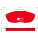 Jogo de pastilhas para travão de disco DTEC COTEC
