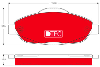 Jogo de pastilhas para travão de disco DTEC COTEC