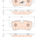 Conjunto de 4 pastilhas de freio COTEC TRW GDB1766