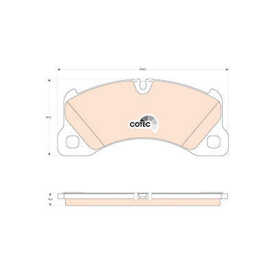 Conjunto de 4 pastilhas de freio COTEC TRW GDB1774
