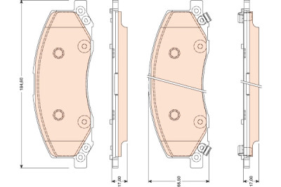 Conjunto de 4 pastilhas de freio TRW GDB1781