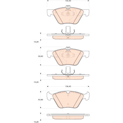 Conjunto de 4 pastilhas de freio TRW GDB1815
