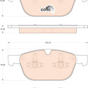 Conjunto de 4 pastilhas de freio COTEC TRW GDB1821