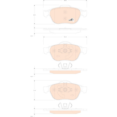 Conjunto de 4 pastilhas de freio COTEC TRW GDB1823