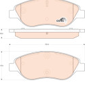 Conjunto de 4 pastilhas de freio COTEC TRW GDB1855