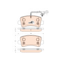 Conjunto de 4 pastilhas de freio COTEC TRW GDB1903
