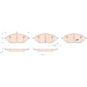 Conjunto de 4 pastilhas de freio COTEC TRW GDB1918