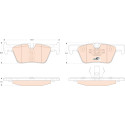 Conjunto de 4 pastilhas de freio COTEC TRW GDB1919