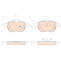 Conjunto de 4 pastilhas de freio COTEC TRW GDB1925