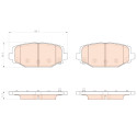 Conjunto de 4 pastilhas de freio TRW GDB1936