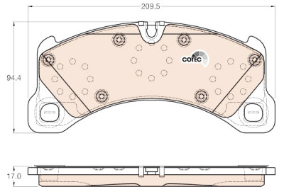 Conjunto de 4 pastilhas de freio COTEC TRW GDB2004