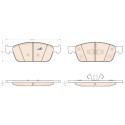 Conjunto de 4 pastilhas de freio COTEC TRW GDB2009
