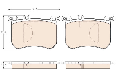 Conjunto de 4 pastilhas de freio TRW GDB2013
