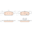 Conjunto de 4 pastilhas de freio COTEC TRW GDB2018