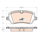 Conjunto de 4 pastilhas de freio COTEC TRW GDB2029
