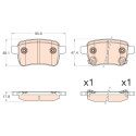 Conjunto de 4 pastilhas de freio TRW GDB2032