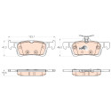Conjunto de 4 pastilhas de freio COTEC TRW GDB2037