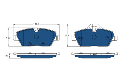 Conjunto de 4 pastilhas de freio TRW GDB2038BTE
