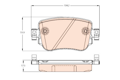 Conjunto de 4 pastilhas de freio COTEC TRW GDB2042
