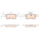 Conjunto de 4 pastilhas de freio COTEC TRW GDB2055