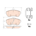 Conjunto de 4 pastilhas de freio TRW GDB2056