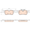 Conjunto de 4 pastilhas de freio TRW GDB2063