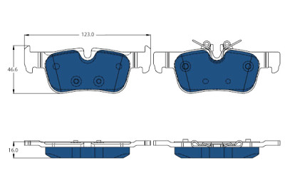 Conjunto de 4 pastilhas de freio TRW GDB2063BTE