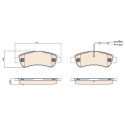 Conjunto de 4 pastilhas de freio TRW GDB2068
