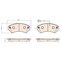 Conjunto de 4 pastilhas de freio TRW GDB2069
