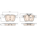 Conjunto de 4 pastilhas de freio COTEC TRW GDB2071