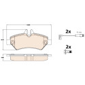 Conjunto de 4 pastilhas de freio TRW GDB2076