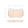 Conjunto de 4 pastilhas de freio TRW GDB2078