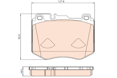 Conjunto de 4 pastilhas de freio TRW GDB2081