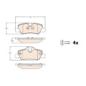 Conjunto de 4 pastilhas de freio TRW GDB2088
