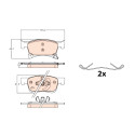 Conjunto de 4 pastilhas de freio TRW GDB2091